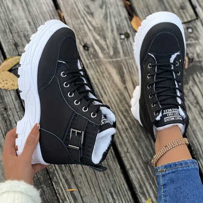 Willa | Women's Lace-Up Buckle Platform Winter Snow Boot
