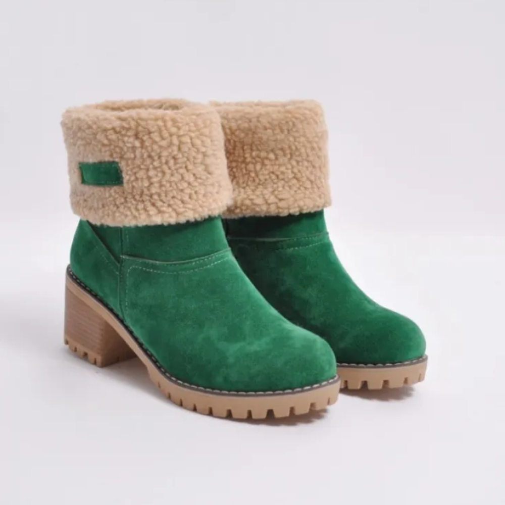 Winnifred | Women's Fleece Cuff Suede Ankle Boot