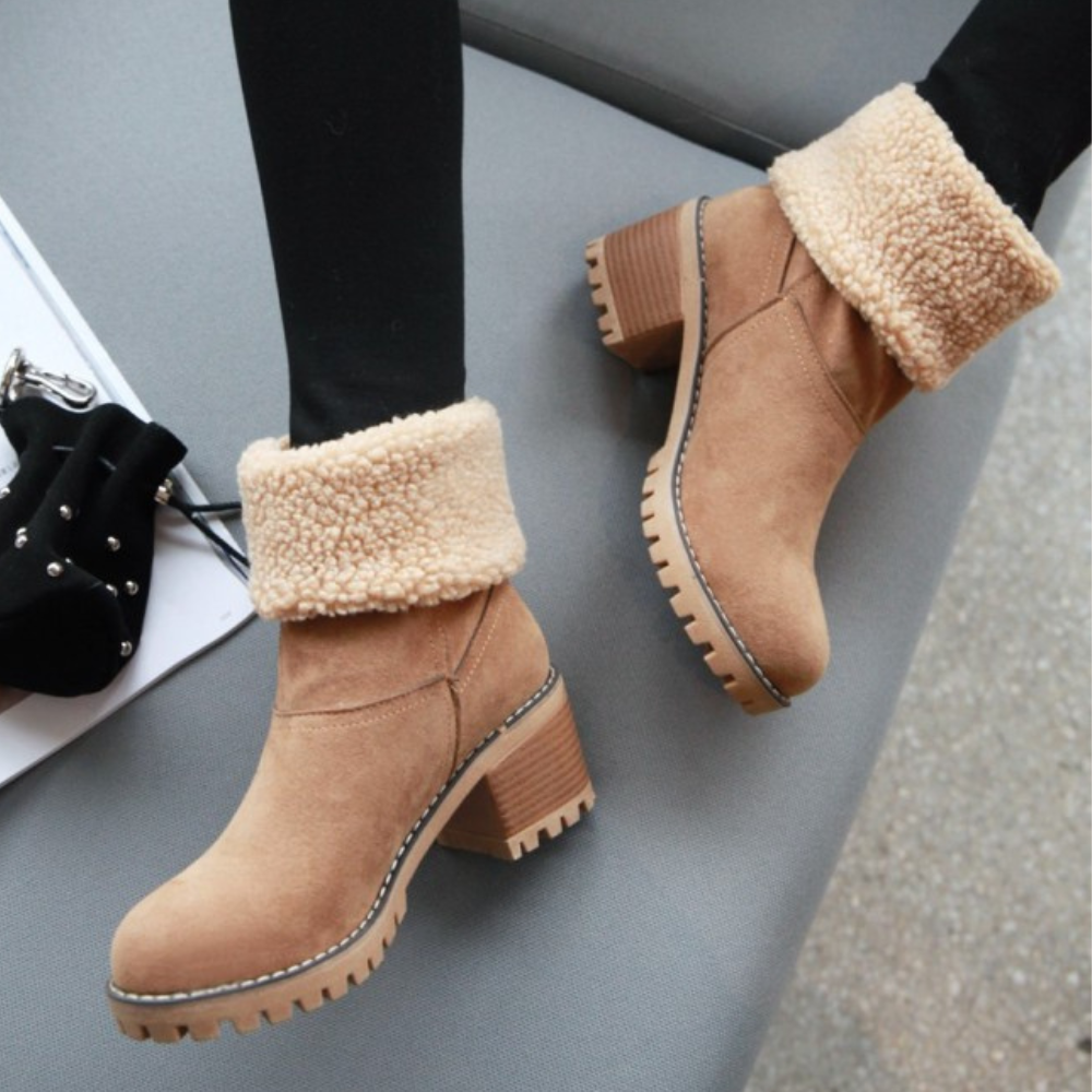 Winnifred | Women's Fleece Cuff Suede Ankle Boot