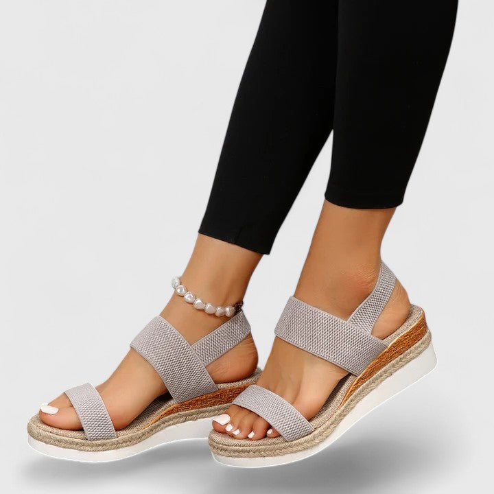 Merill | Espadrille Wedge Sandals Orthopedic Elastic Strap