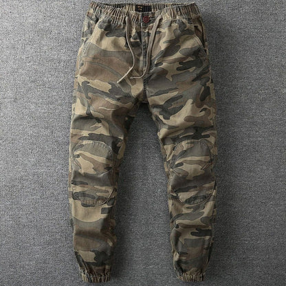 Barnaby | Men's Camo Elastic-Waist Drawstring Jogger Pants