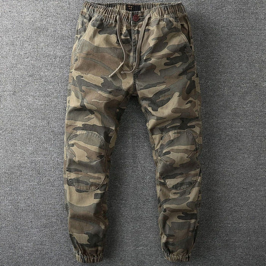 Barnaby | Men's Camo Elastic-Waist Drawstring Jogger Pants