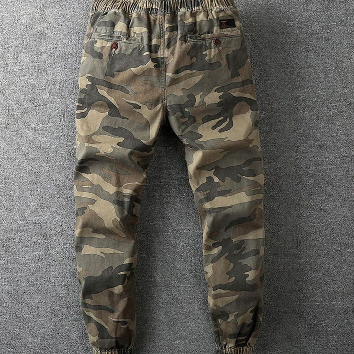 Barnaby | Men's Camo Elastic-Waist Drawstring Jogger Pants