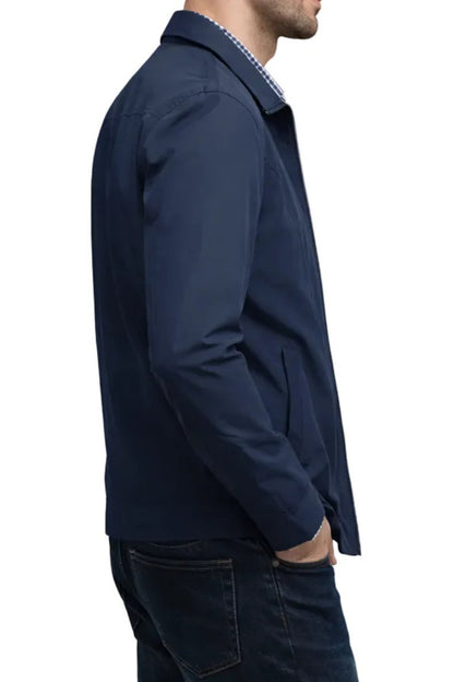 Lucas | Classic Harrington Jacket Zip Front Check Lining
