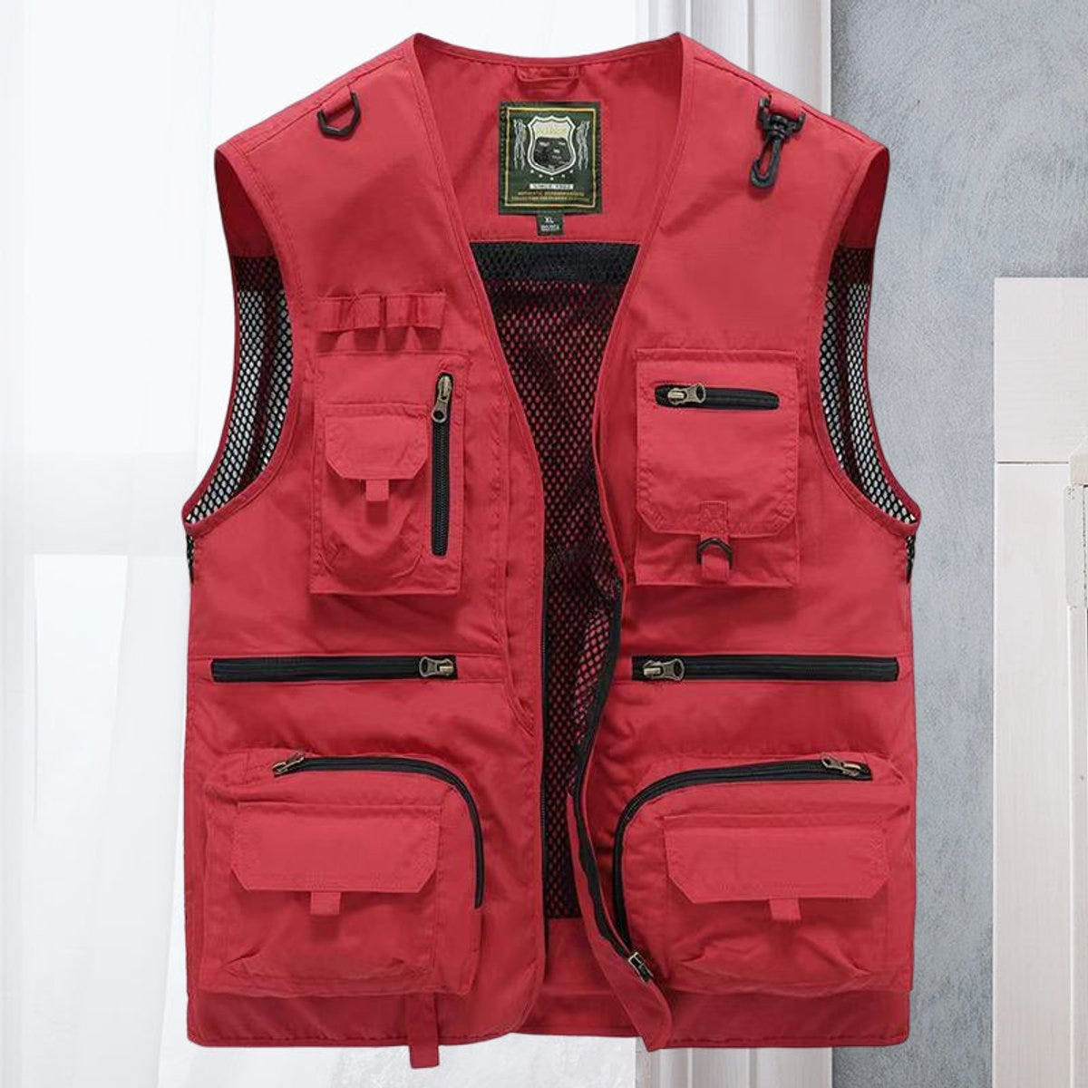 Baxter | Men's Multi-Pocket Outdoor Fishing Mesh Zip-Up Gilet