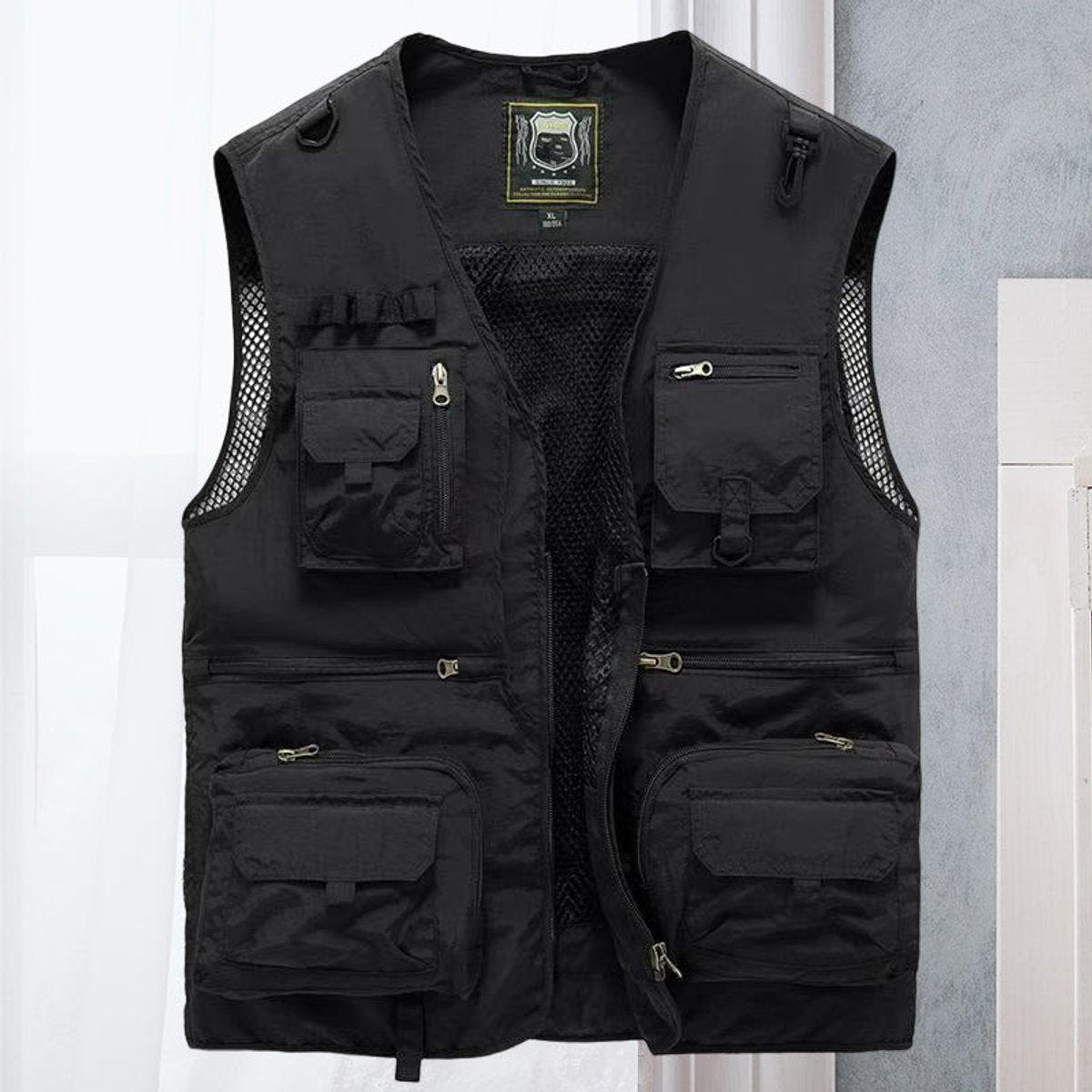 Baxter | Men's Multi-Pocket Outdoor Fishing Mesh Zip-Up Gilet