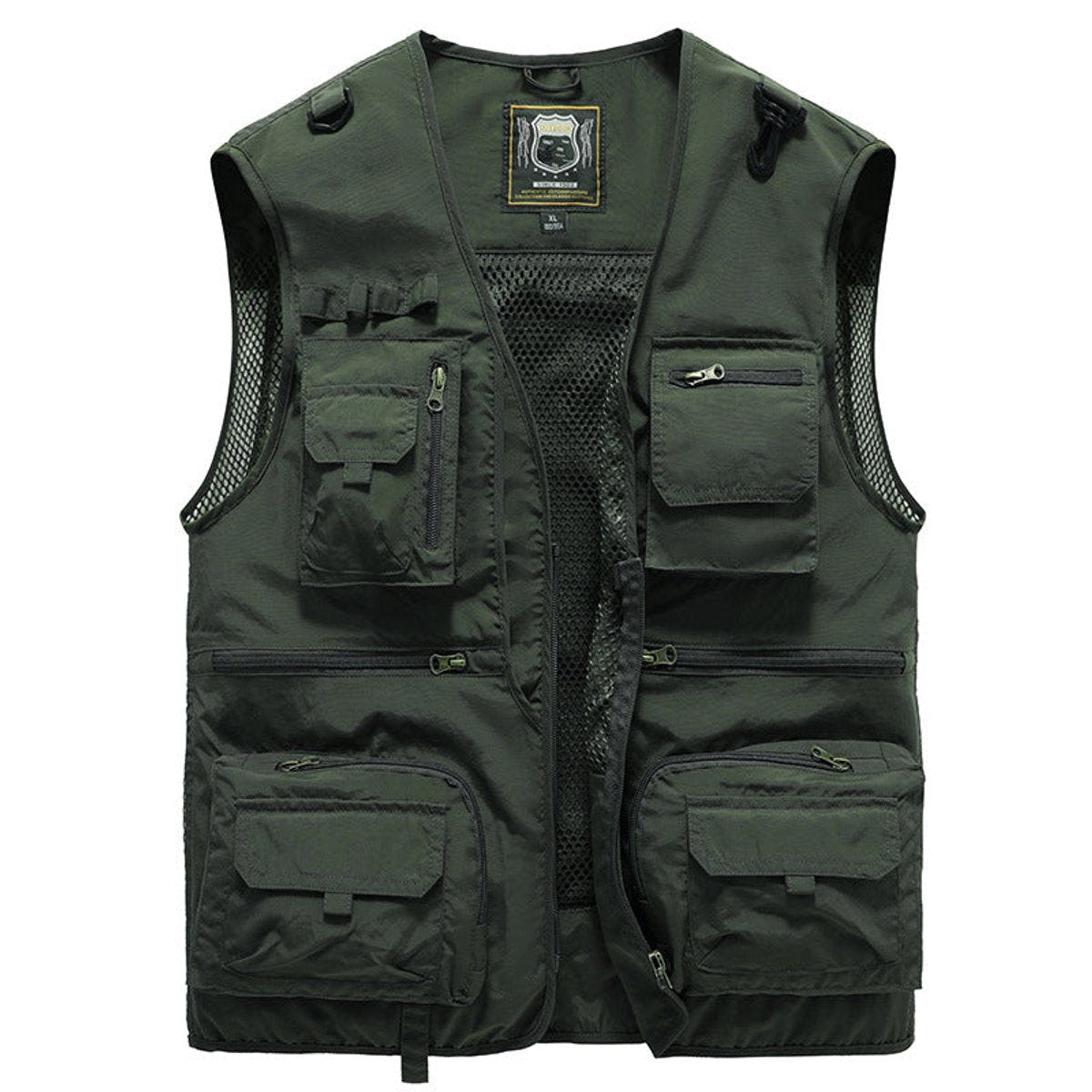 Baxter | Men's Multi-Pocket Outdoor Fishing Mesh Zip-Up Gilet