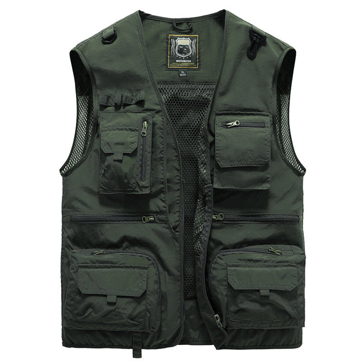 Baxter | Men's Multi-Pocket Outdoor Fishing Mesh Zip-Up Gilet