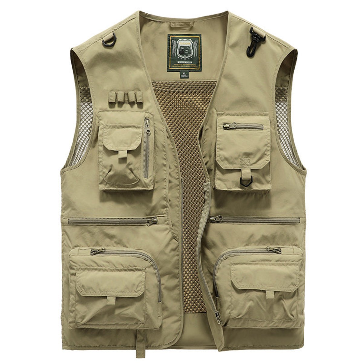 Baxter | Men's Multi-Pocket Outdoor Fishing Mesh Zip-Up Gilet