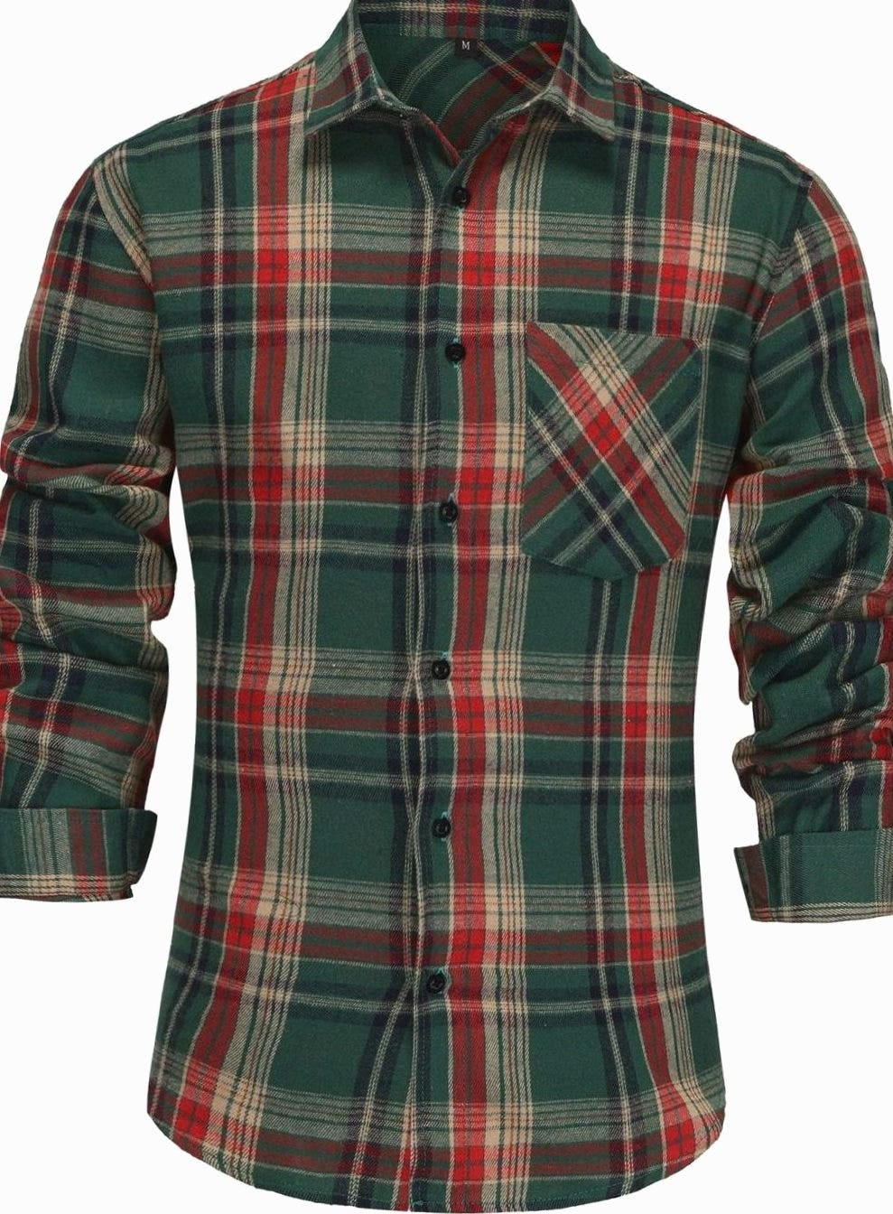 Flint | Men's Plaid Flannel Long-Sleeve Button-Up Shirt