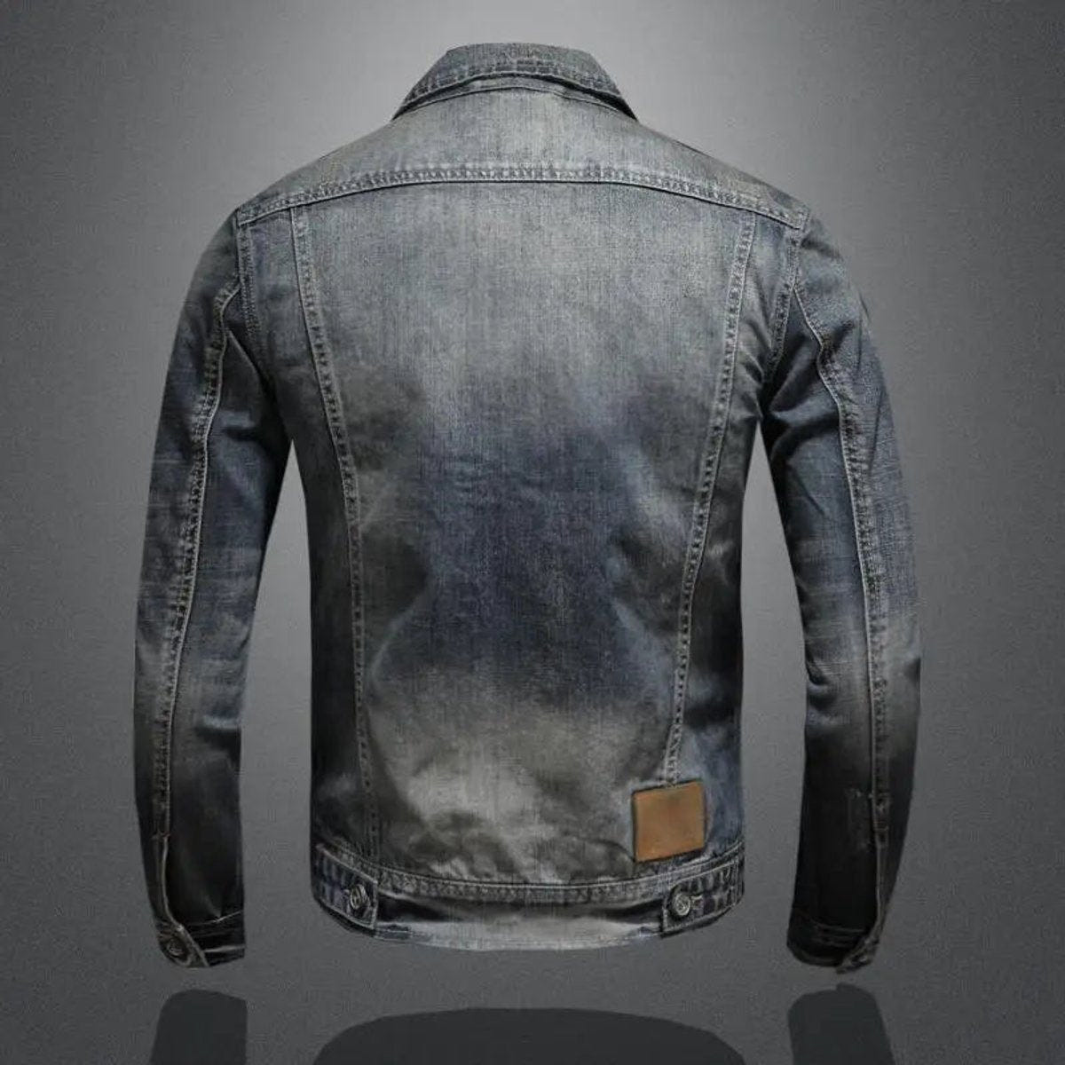 Ronan | Men's Washed Denim Trucker Zip-Up Work Jacket