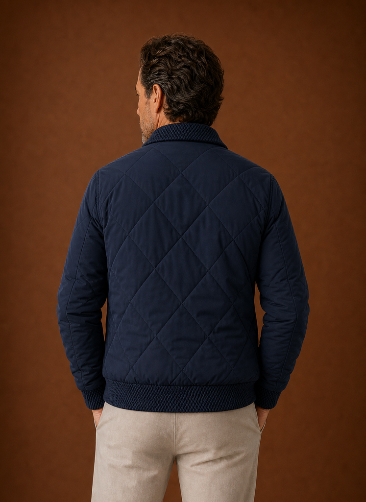 Tristan | Men's Quilted Bomber Zip-Up Casual Jacket