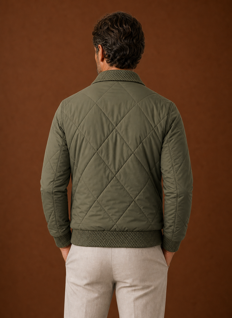 Tristan | Men's Quilted Bomber Zip-Up Casual Jacket