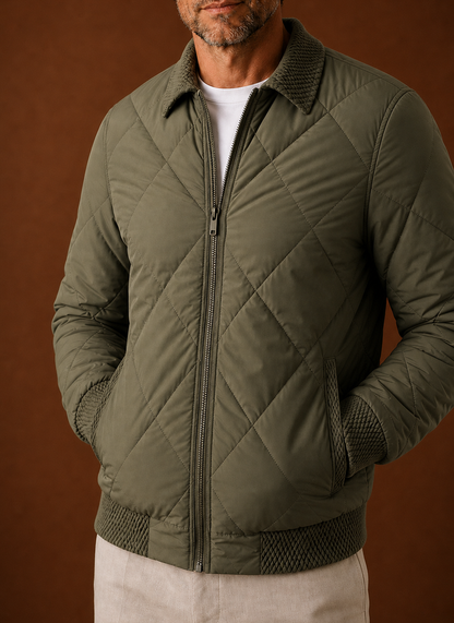 Tristan | Men's Quilted Bomber Zip-Up Casual Jacket