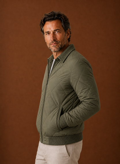 Tristan | Men's Quilted Bomber Zip-Up Casual Jacket