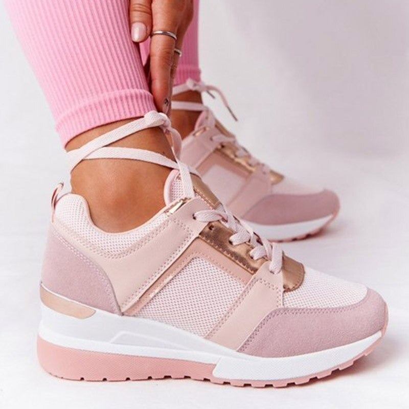 Marlowyx | Women's Wedge Lace-Up Comfort Sneaker