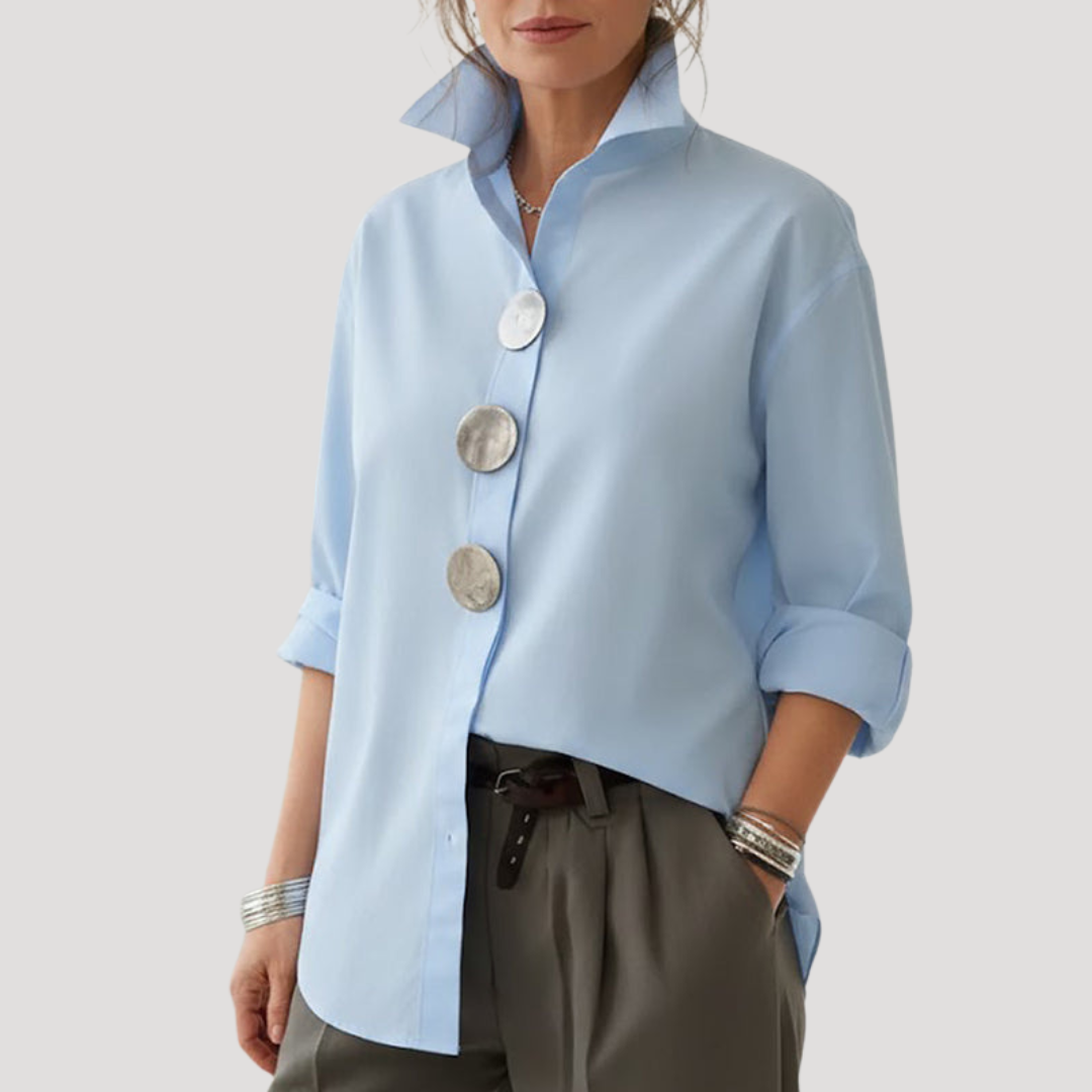 Sabine | Women's Collared Relaxed Fit Button Down Shirt