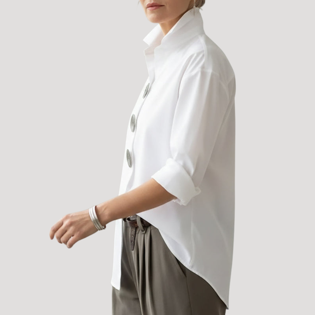 Sabine | Women's Collared Relaxed Fit Button Down Shirt