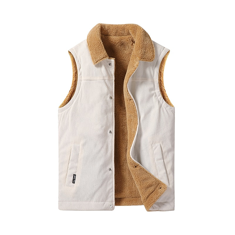 Orson | Men's Sherpa Lined Corduroy Fleece Vest