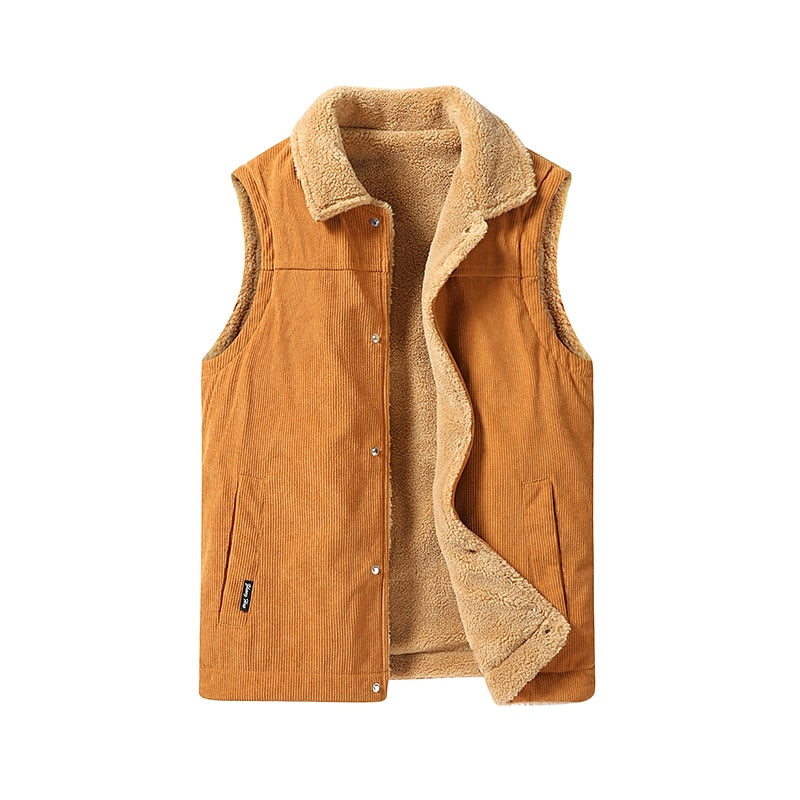 Orson | Men's Sherpa Lined Corduroy Fleece Vest