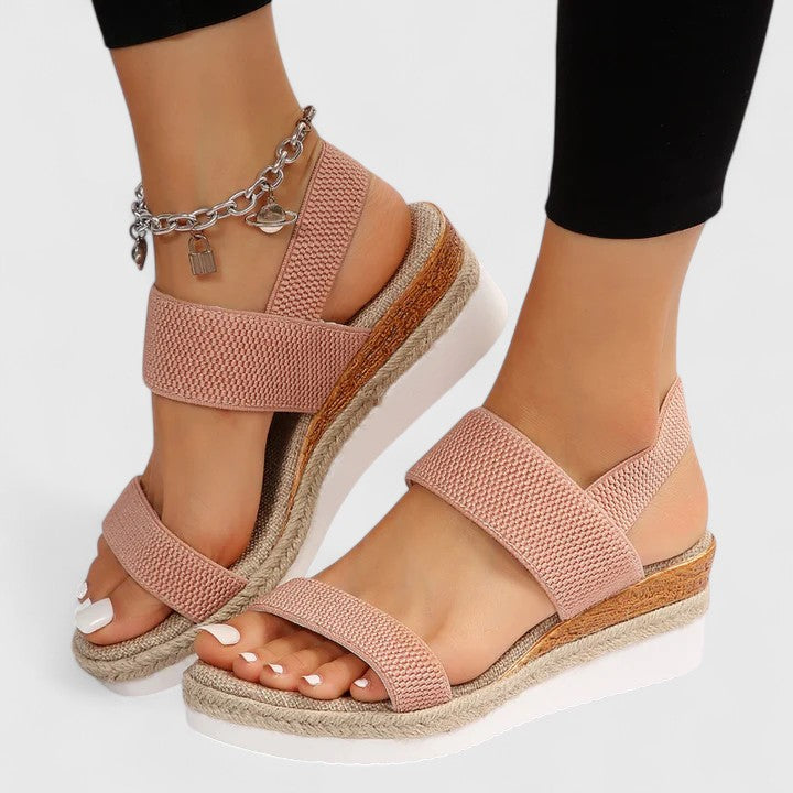 Merill | Espadrille Wedge Sandals Orthopedic Elastic Strap