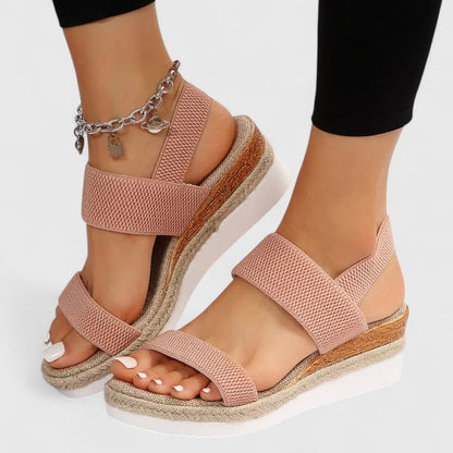 Merill | Espadrille Wedge Sandals Orthopedic Elastic Strap