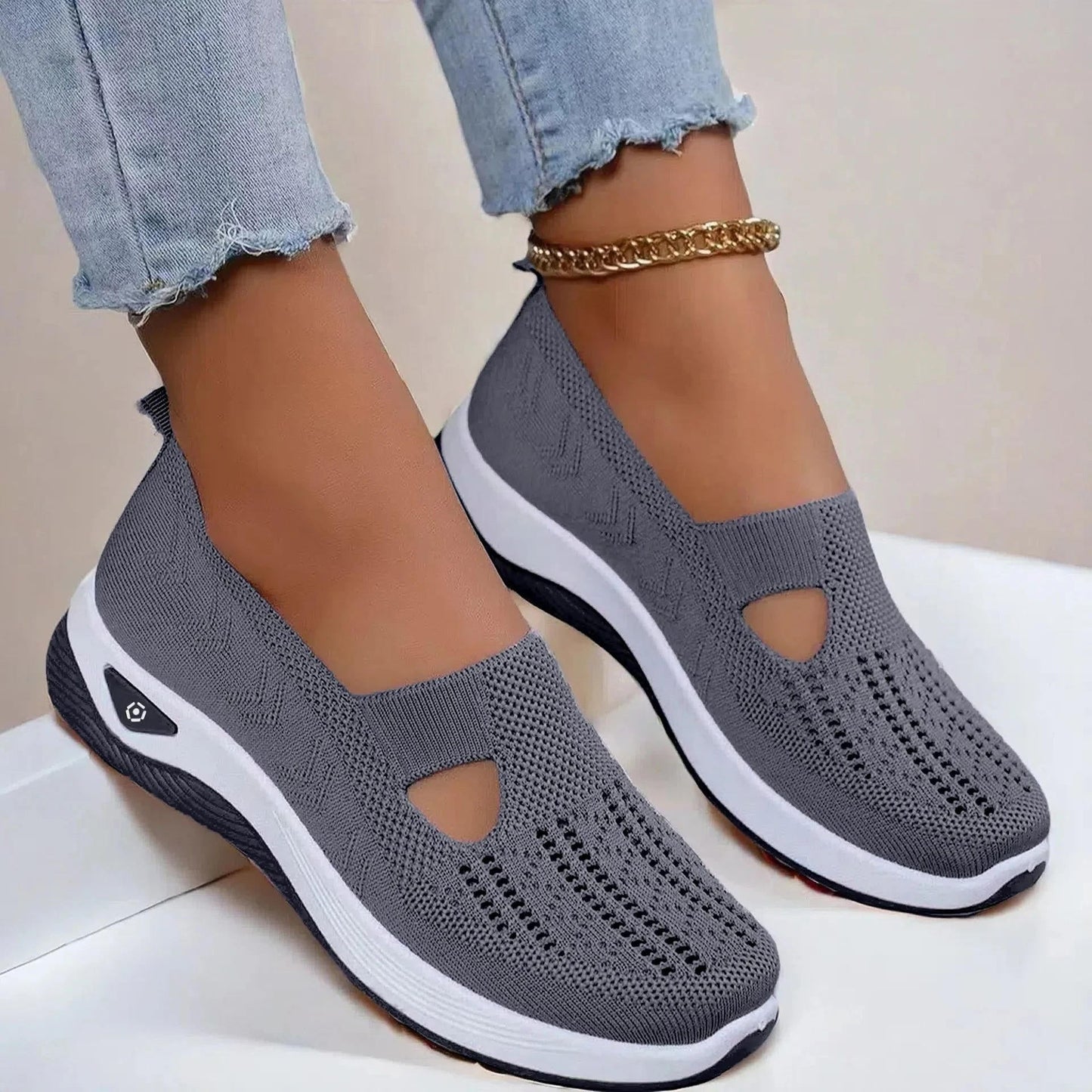 Marlow | Women's Knit Slip-On Cutout Comfort Sneaker