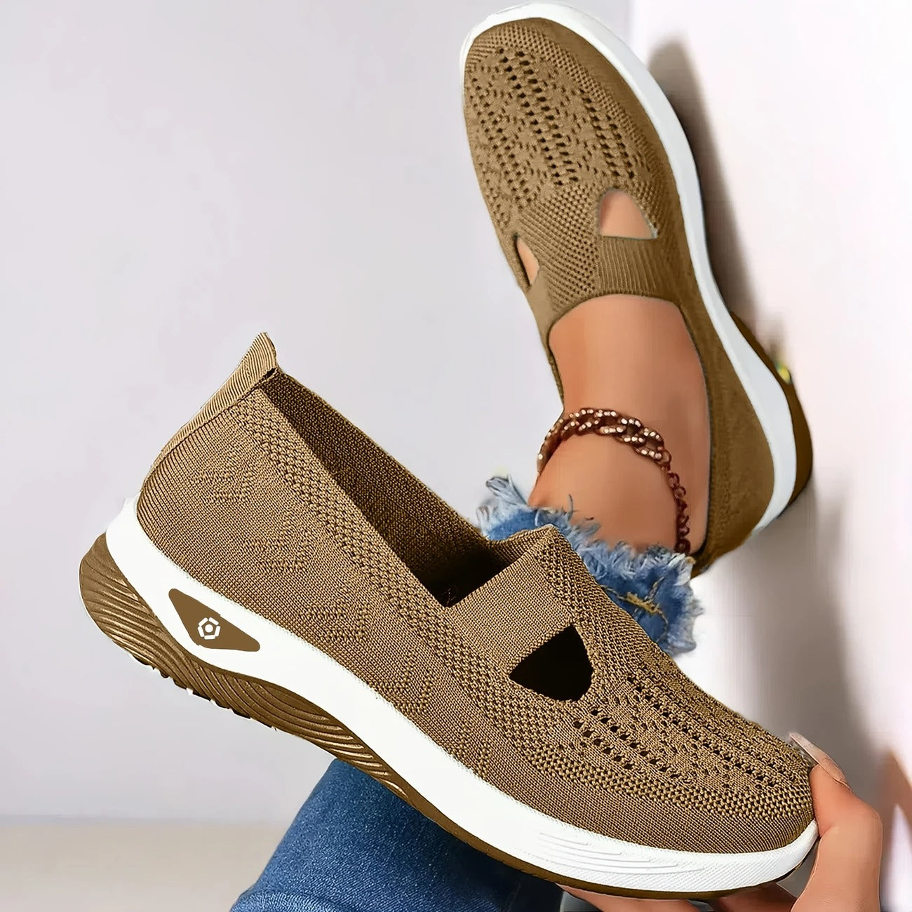 Marlow | Women's Knit Slip-On Cutout Comfort Sneaker