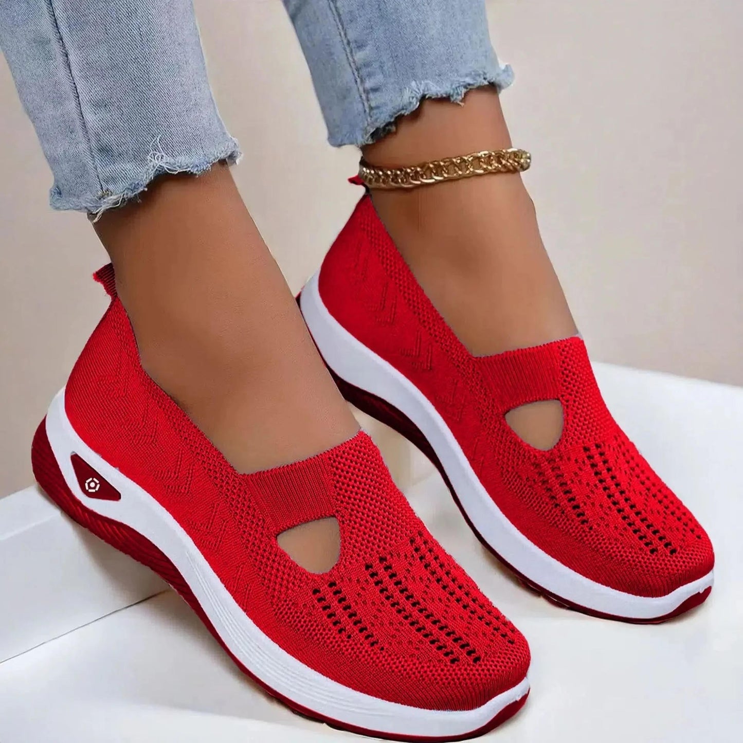 Marlow | Women's Knit Slip-On Cutout Comfort Sneaker