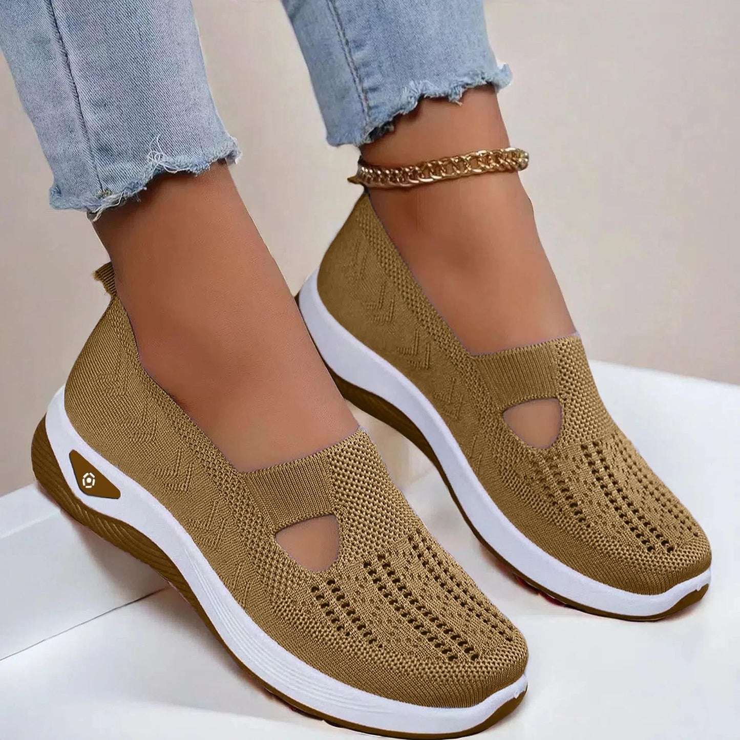 Marlow | Women's Knit Slip-On Cutout Comfort Sneaker