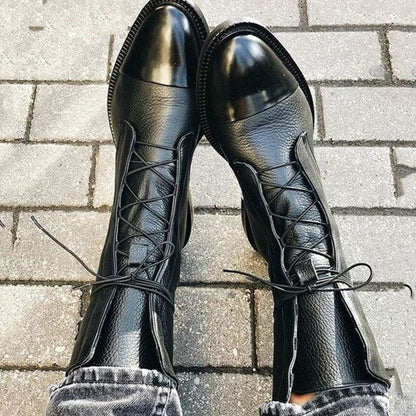 Leona | Women's Classic Leather Lace-Up Ankle Boot