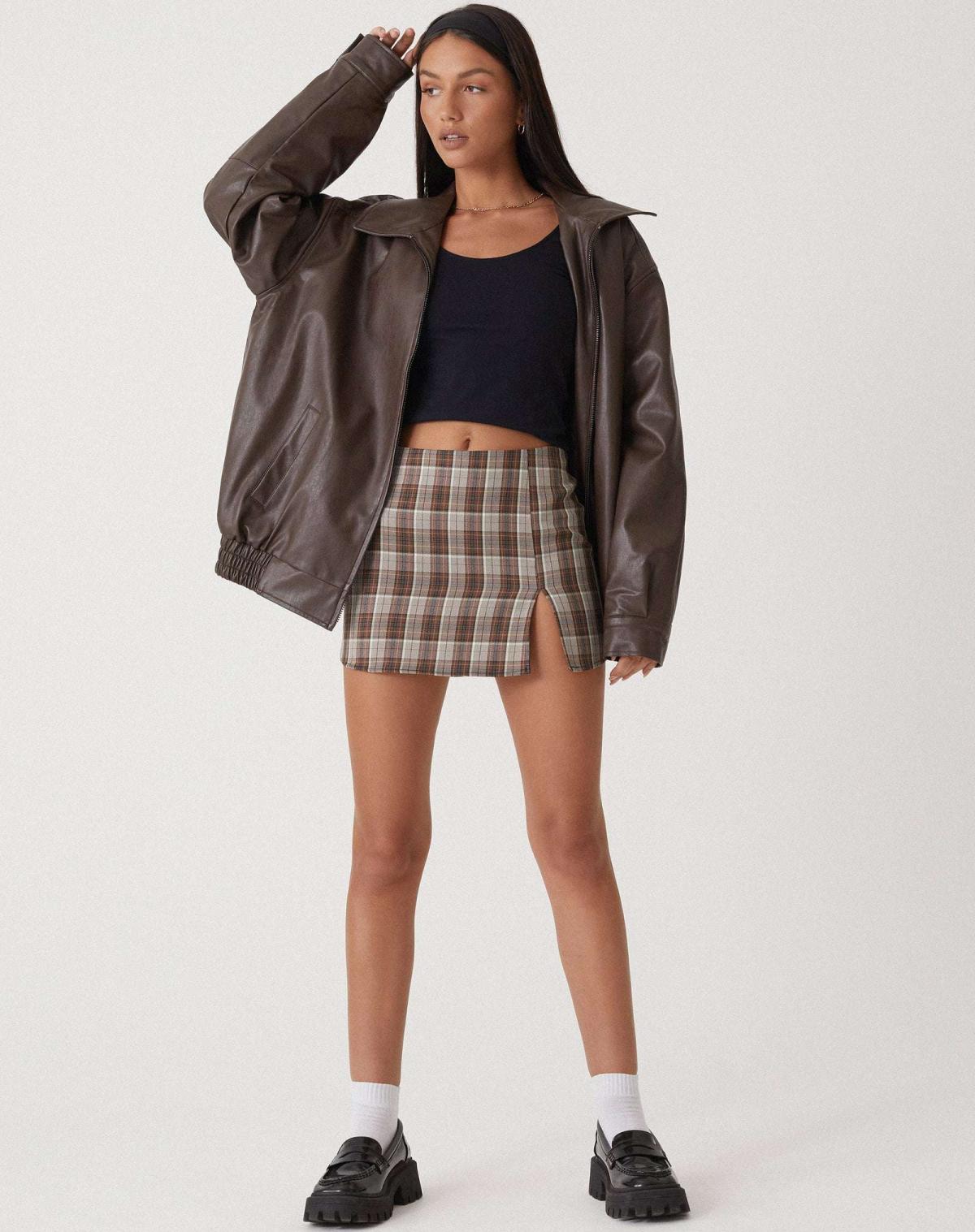 Sophia | Women's Oversized Faux Leather Bomber Jacket