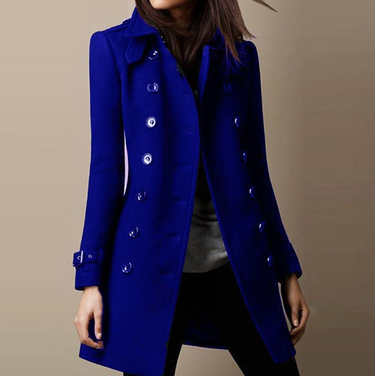 Elowyn | Women's Double-Breasted Notch Lapel Mid-Length Winter Coat