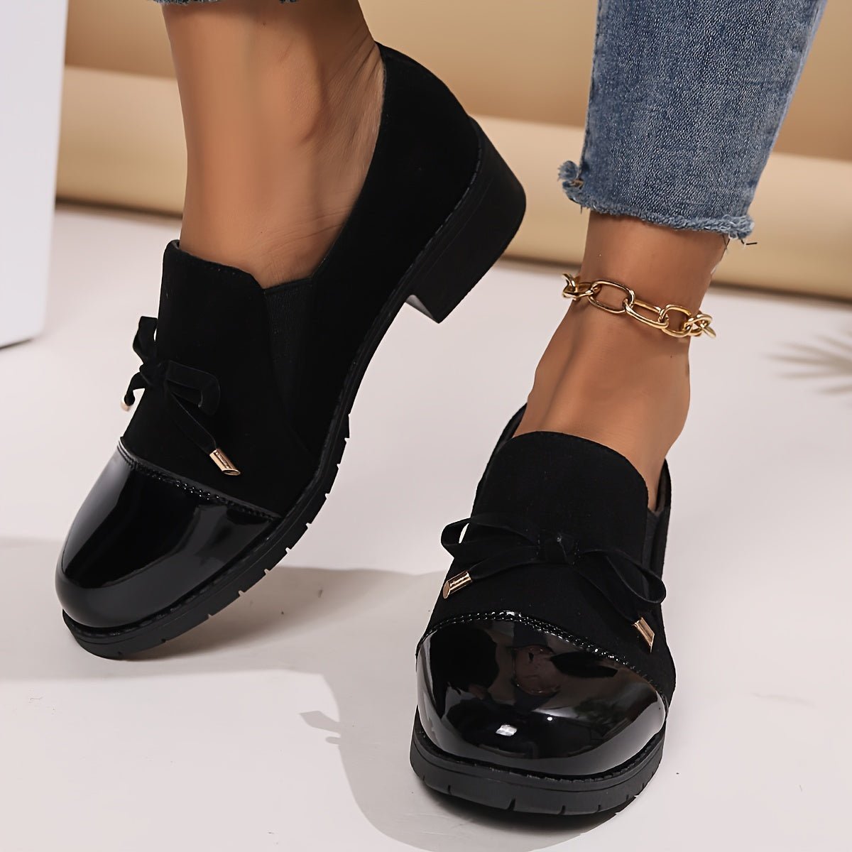 Delphora | Women's Elegant Slip-On Comfort Bow Loafer