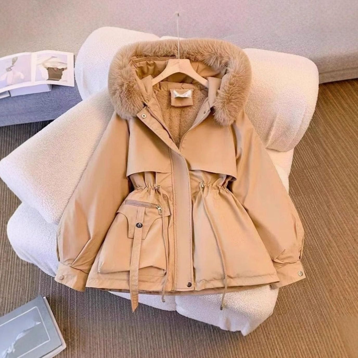 Rosalind | Women's Faux Fur Hooded Fleece-Lined Winter Coat