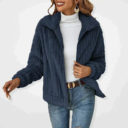 Bexworth | Women's Fluffy Plush Zip-Up Fleece Jacket