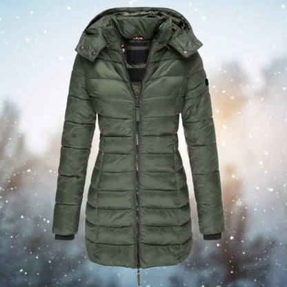 Solstice | Women's Long Hooded Quilted Insulated Puffer Jacket
