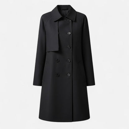 Coralind | Women's Mid-Length Wool-Blend Double-Breasted Trench Coat