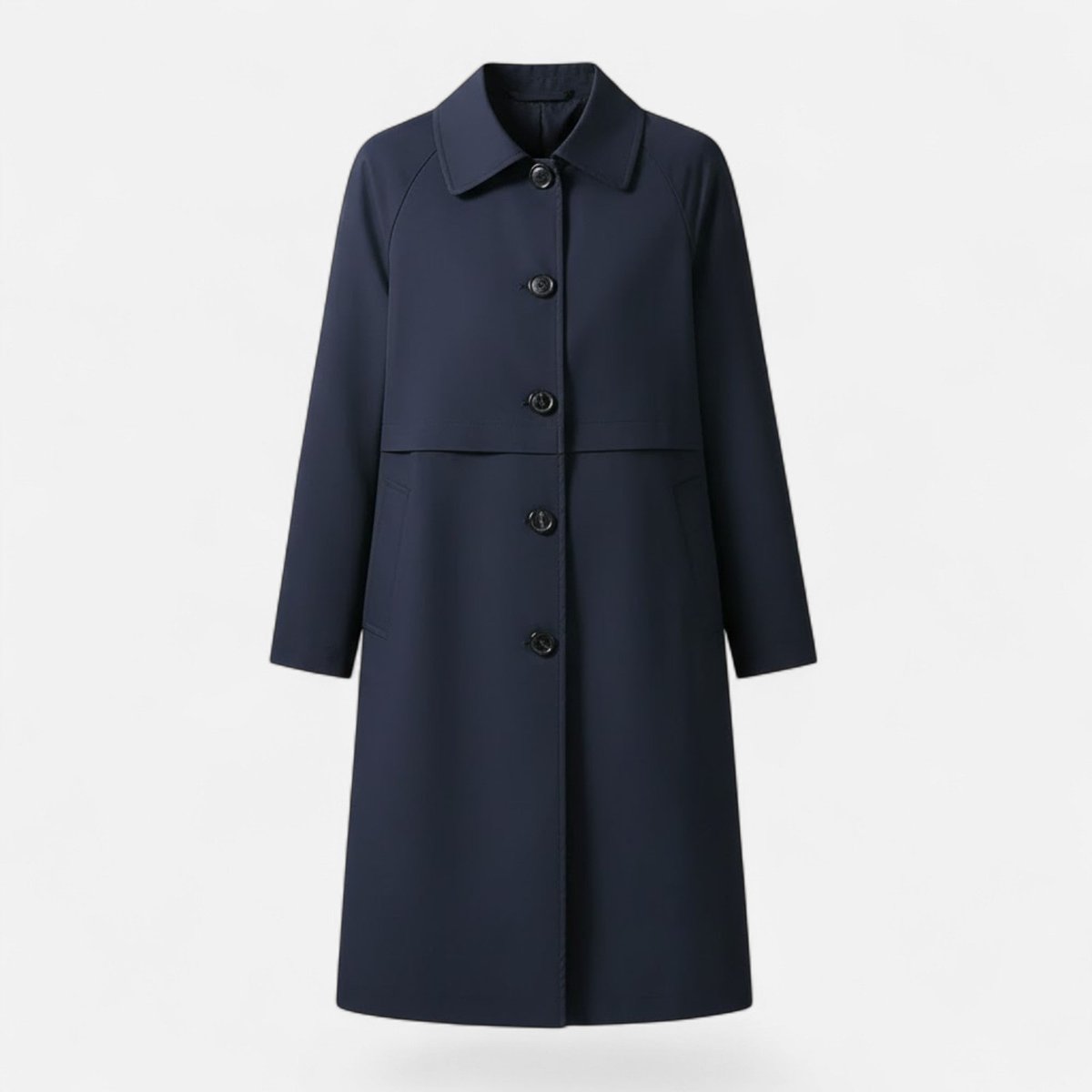 Coralind | Women's Mid-Length Wool-Blend Double-Breasted Trench Coat