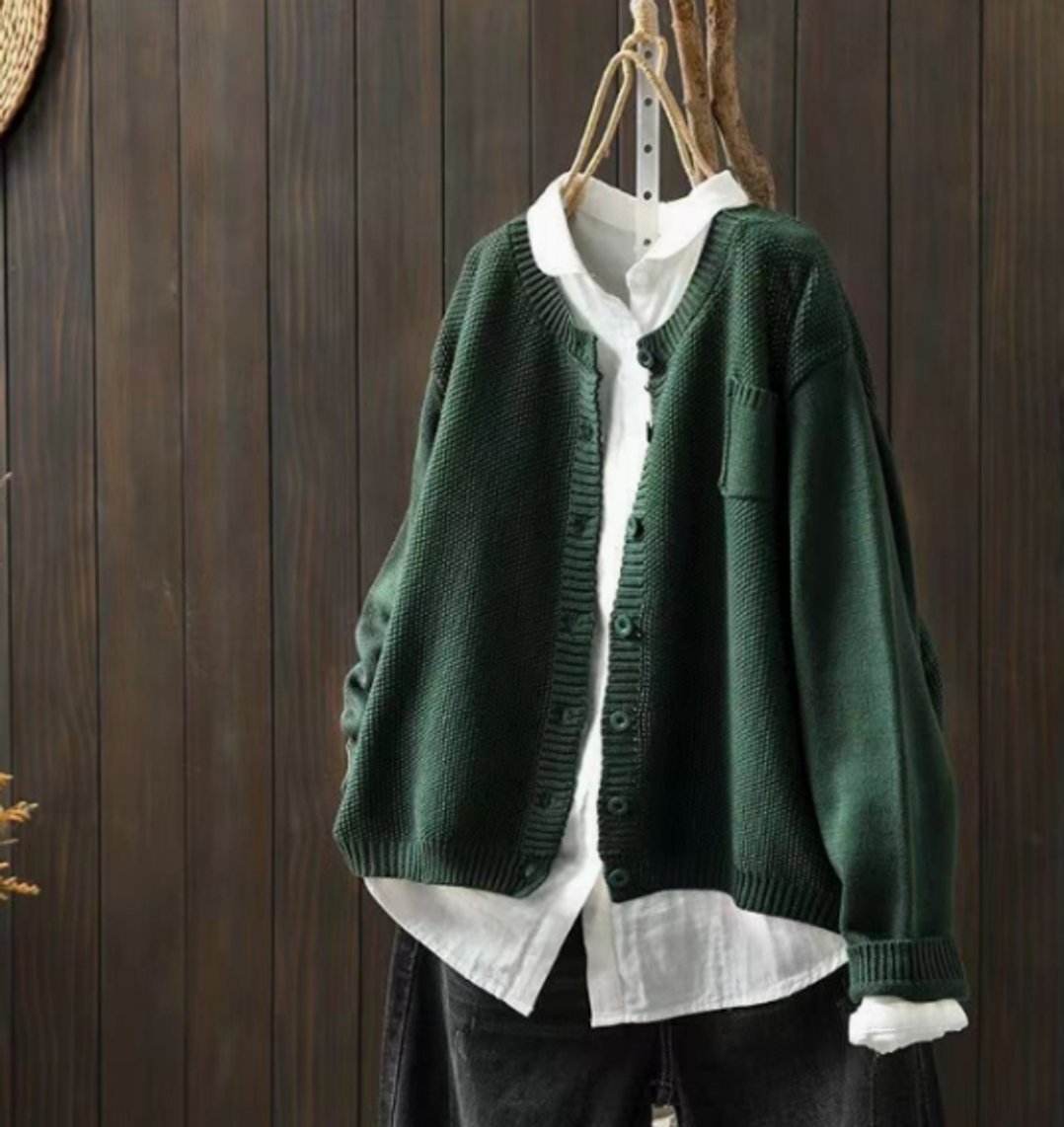 Marlowna | Women's Oversized Button-Front Knit Cardigan Sweater