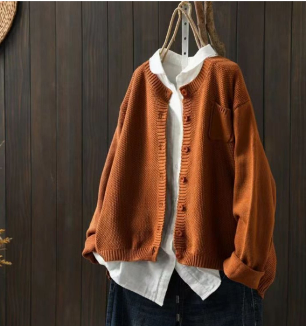Marlowna | Women's Oversized Button-Front Knit Cardigan Sweater
