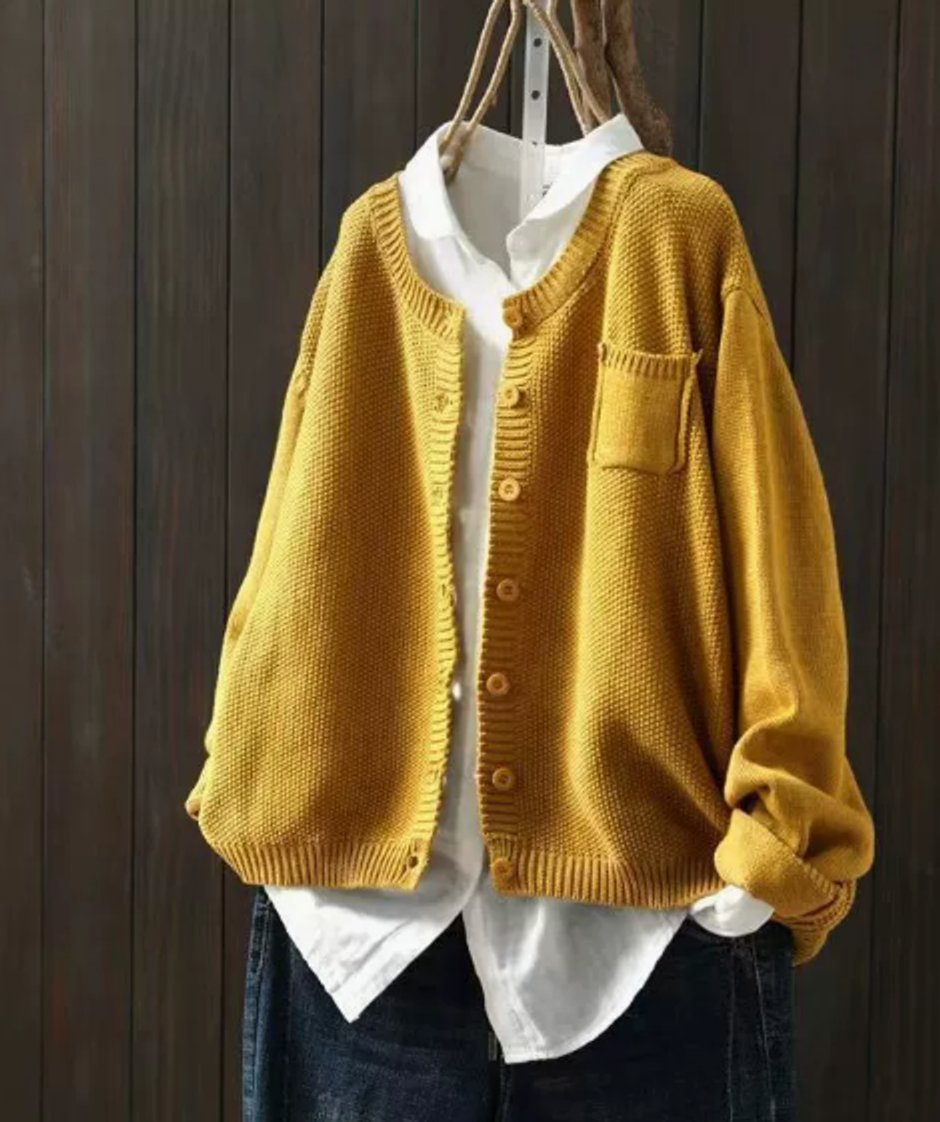 Marlowna | Women's Oversized Button-Front Knit Cardigan Sweater