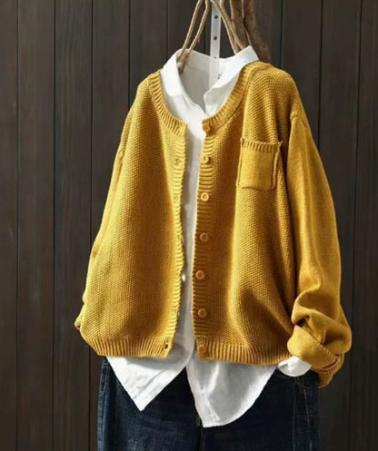 Marlowna | Women's Oversized Button-Front Knit Cardigan Sweater