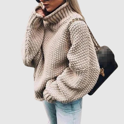 Marlowetta | Women's Oversized Chunky Knit Turtleneck Sweater