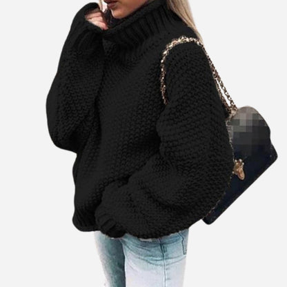 Marlowetta | Women's Oversized Chunky Knit Turtleneck Sweater