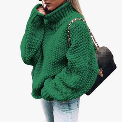 Marlowetta | Women's Oversized Chunky Knit Turtleneck Sweater