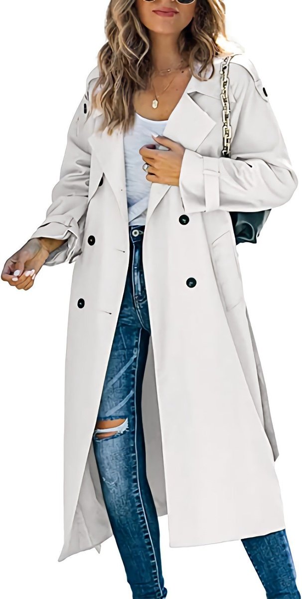 Isadora | Women's Oversized Double-Breasted Belted Longline Trench Coat