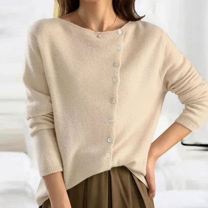 Fenella | Women's Relaxed Fit Button Front Soft Knit Cardigan
