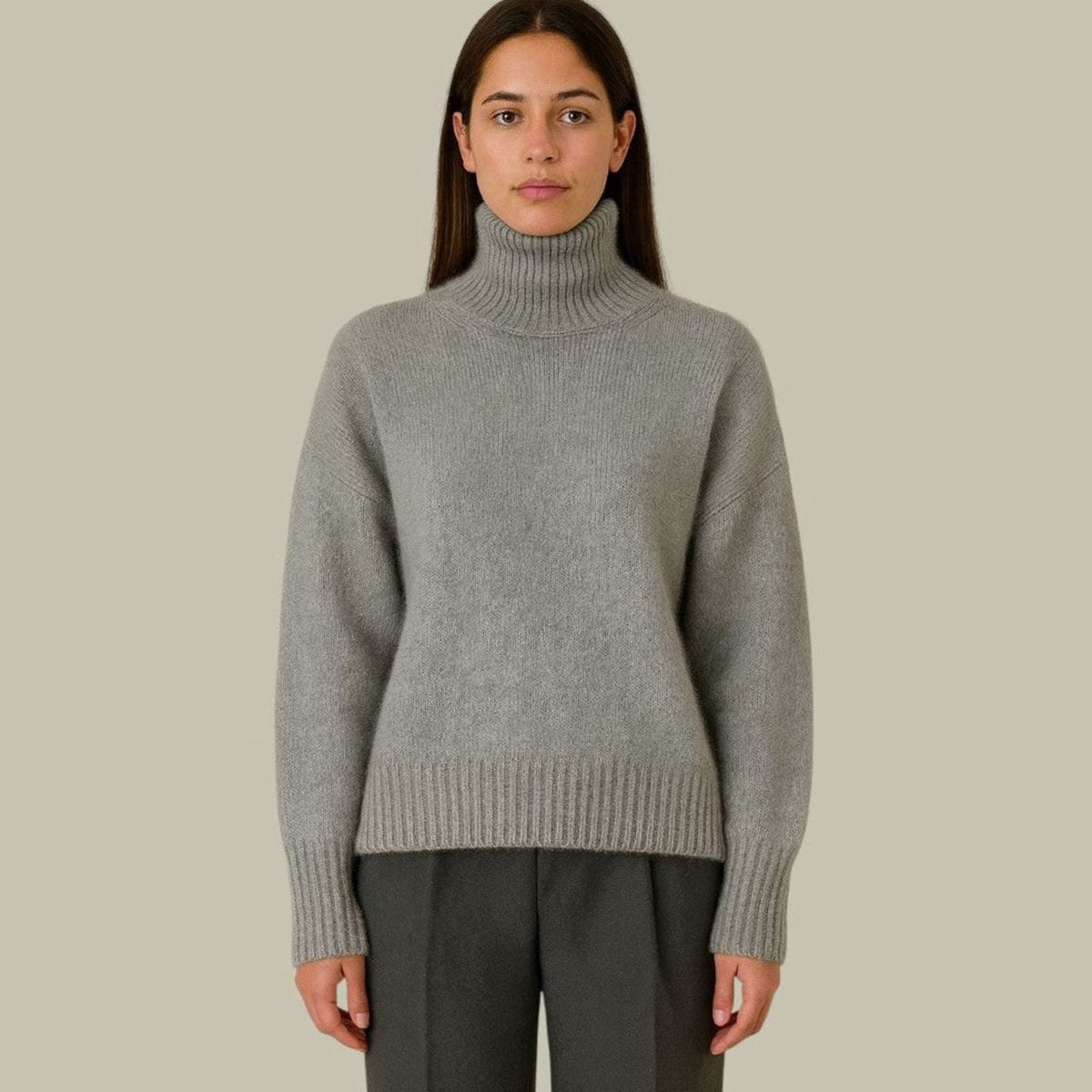 Ferelith | Women's Relaxed-Fit Merino Wool Turtleneck Sweater