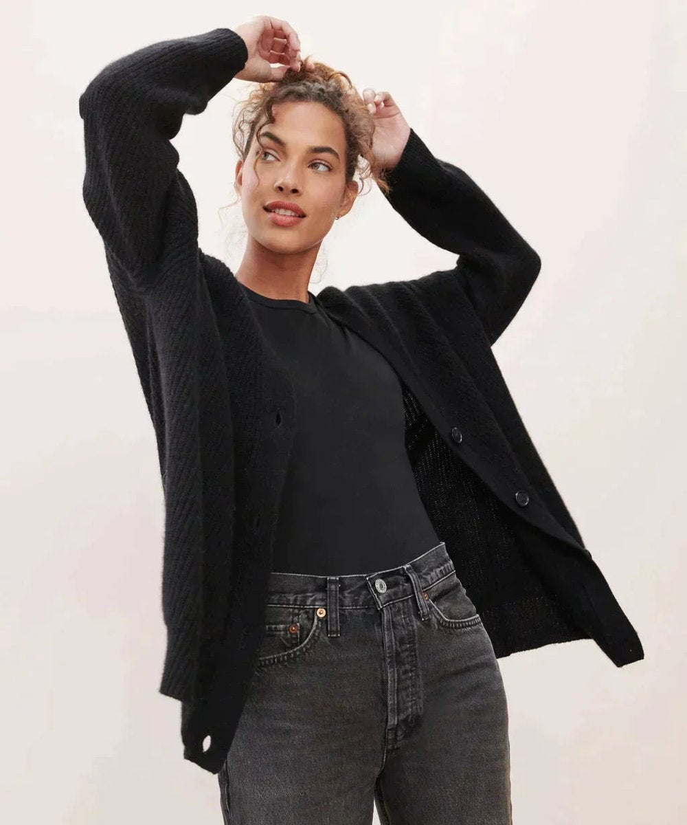 Bexara | Women's Relaxed-Fit V-Neck Button-Front Cardigan Sweater